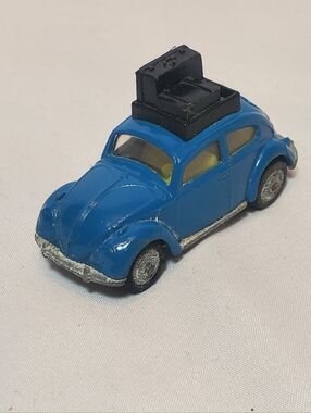 Husky Vtg 1960's Volkswagon 1300 Beetle Kids Toy Car Roof Rack Die Cast Metal